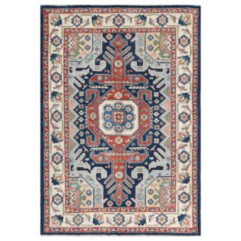 Afghan Hand-knotted Vegetable Dye Kazak Wool Rug (5'9 x 8')