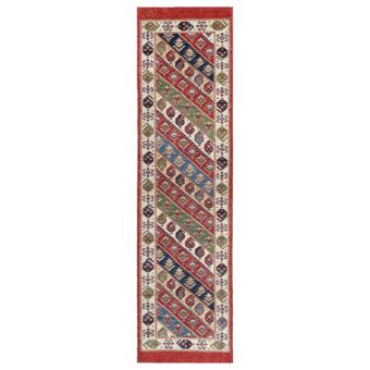 Afghan Hand-knotted Vegetable Dye Kazak Wool Rug (2'6 x 9'6)