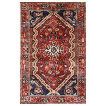 Afghan Hand-knotted Vegetable Dye Kazak Wool Rug (3'2 x 4'11)