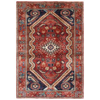 Afghan Hand-knotted Vegetable Dye Kazak Wool Rug (3'1 x 4'8)