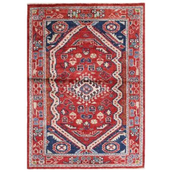 Afghan Hand-knotted Vegetable Dye Farahan Wool Rug (3'3 x 4'6)