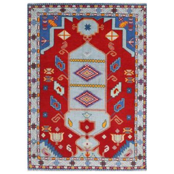 Afghan Hand-knotted Kargahi Wool Rug (5'7 x 7'10)