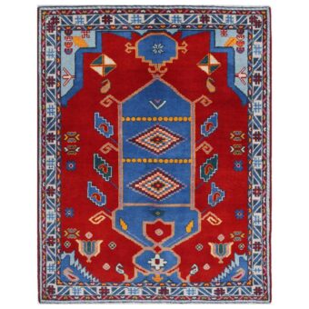 Afghan Hand-knotted Kargahi Wool Rug (5' x 6'5)