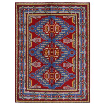Afghan Hand-knotted Kargahi Wool Rug (5' x 6'9)