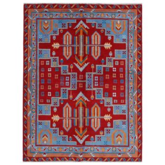 Afghan Hand-knotted Kargahi Wool Rug (5' x 6'5)
