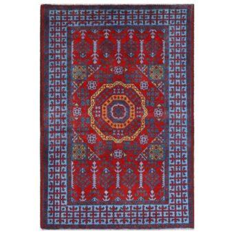 Afghan Hand-knotted Kargahi Wool Rug (4' x 6'2)
