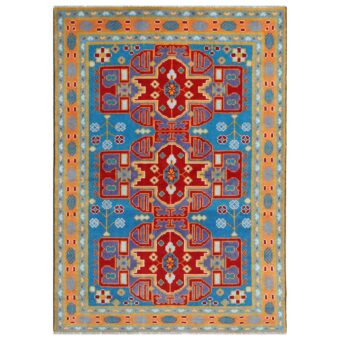 Afghan Hand-knotted Kargahi Wool Rug (4' x 5'7)