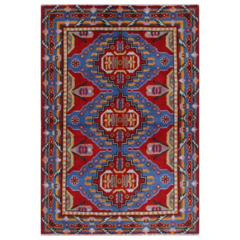 Afghan Hand-knotted Kargahi Wool Rug (4' x 6')