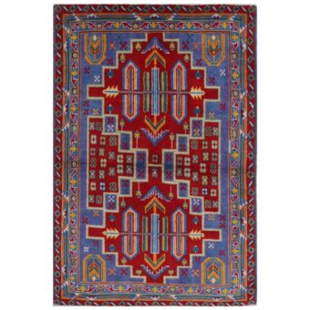 Afghan Hand-knotted Kargahi Wool Rug (4' x 6')
