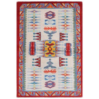 Afghan Hand-knotted Kargahi Wool Rug (3'2 x 5')