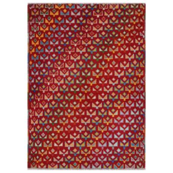 Afghan Hand-knotted Kargahi Wool Rug (3'5 x 4'10)