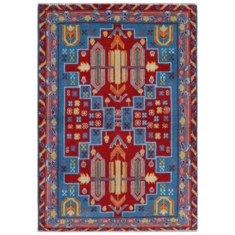 Afghan Hand-knotted Kargahi Wool Rug (3'5 x 5')