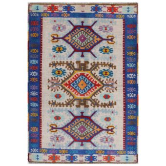 Afghan Hand-knotted Kargahi Wool Rug (3'5 x 5')
