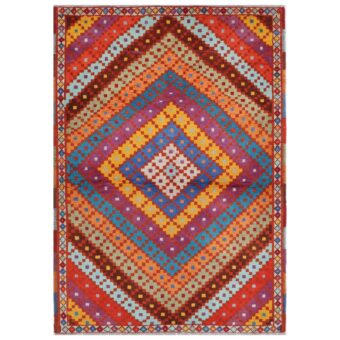 Afghan Hand-knotted Kargahi Wool Rug (3'4 x 4'9)