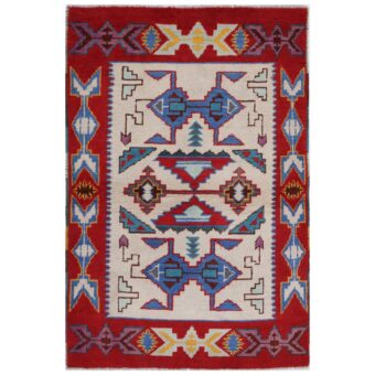 Afghan Hand-knotted Kargahi Wool Rug (3'1 x 4'10)