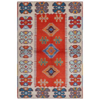 Afghan Hand-knotted Kargahi Wool Rug (3'5 x 5')
