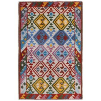 Afghan Hand-knotted Kargahi Wool Rug (2'7 x 4'1)