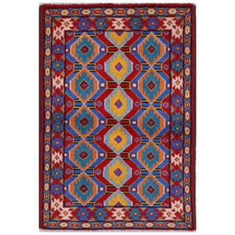 Afghan Hand-knotted Kargahi Wool Rug (2'8 x 4'1)