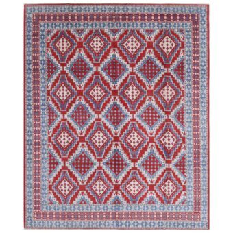 Afghan Hand-knotted Vegetable Dye Kazak Wool Rug (8'2 x 10')