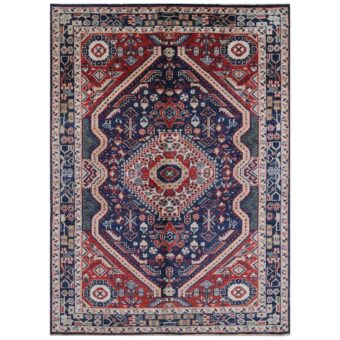 Afghan Hand-knotted Vegetable Dye Farahan Wool Rug (5'5 x 7'6)
