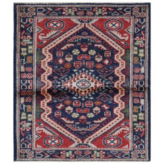 Afghan Hand-knotted Vegetable Dye Farahan Wool Rug (3'4 x 4')