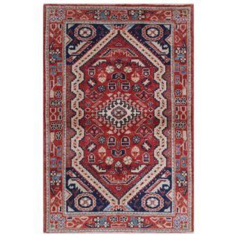 Afghan Hand-knotted Vegetable Dye Farahan Wool Rug (3'2 x 5')