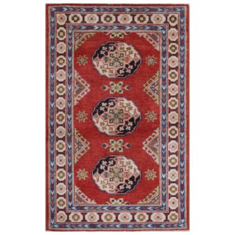 Afghan Hand-knotted Vegetable Dye Turkoman Wool Rug (3' x 4'10)
