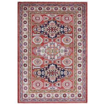 Afghan Hand-knotted Vegetable Dye Kazak Wool Rug (2'8 x 4')