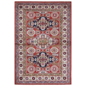 Afghan Hand-knotted Vegetable Dye Kazak Wool Rug (2'9 x 4')