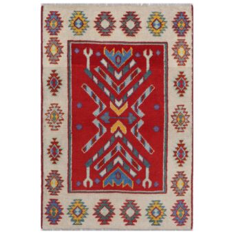 Afghan Hand-knotted Kargahi Wool Rug (2'6 x 4')