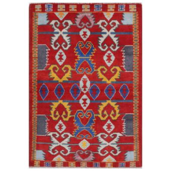 Afghan Hand-knotted Kargahi Wool Rug (3' x 4'3)