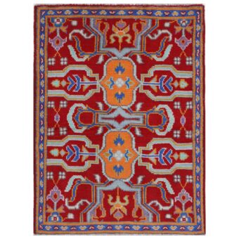Afghan Hand-knotted Kargahi Wool Rug (3' x 4'1)
