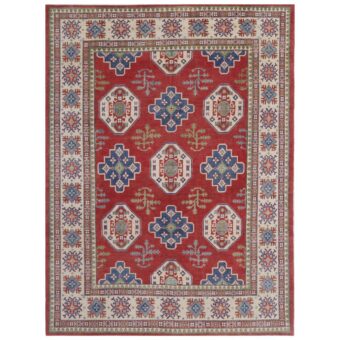 Afghan Hand-knotted Vegetable Dye Kazak Wool Rug (8'8 x 11'8)