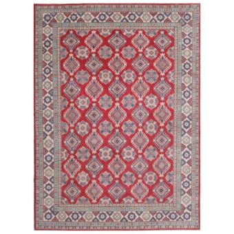 Afghan Hand-knotted Vegetable Dye Kazak Wool Rug (8'7 x 11'10)