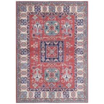 Afghan Hand-knotted Vegetable Dye Kazak Wool Rug (5'6 x 7'10)