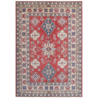 Afghan Hand-knotted Vegetable Dye Kazak Wool Rug (5'8 x 8'2)