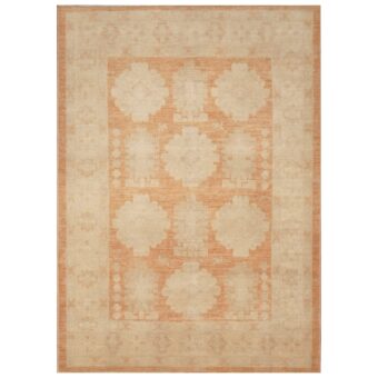 Afghan Hand-knotted Vegetable Dye Oushak Wool Rug (5'1 x 7'1)