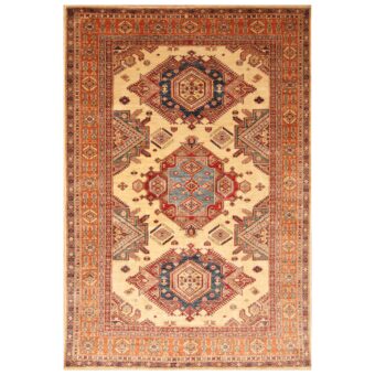 Afghan Hand-knotted Super Kazak Wool Rug (5'10 x 8'7)