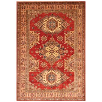 Afghan Hand-knotted Super Kazak Wool Rug (6' x 8'8)