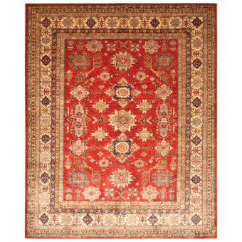Afghan Hand-knotted Super Kazak Wool Rug (8' x 9'8)