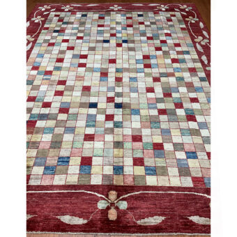 Afghan Hand-knotted Vegetable Dye Gabbeh Wool Rug (8'4 x 10'6)