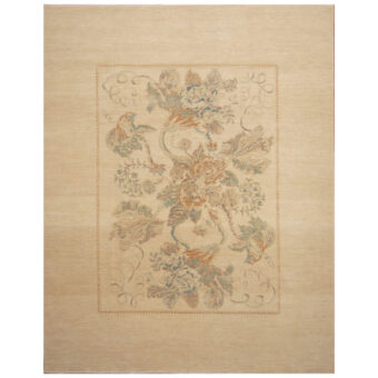 Afghan Hand-knotted Superfine William Morris Wool Rug (7'10 x 10')