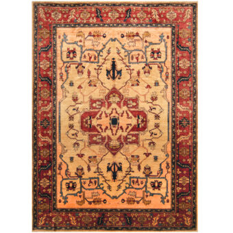 Afghan Hand-knotted Vegetable Dye Ikat Wool Rug (8' x 10'4)