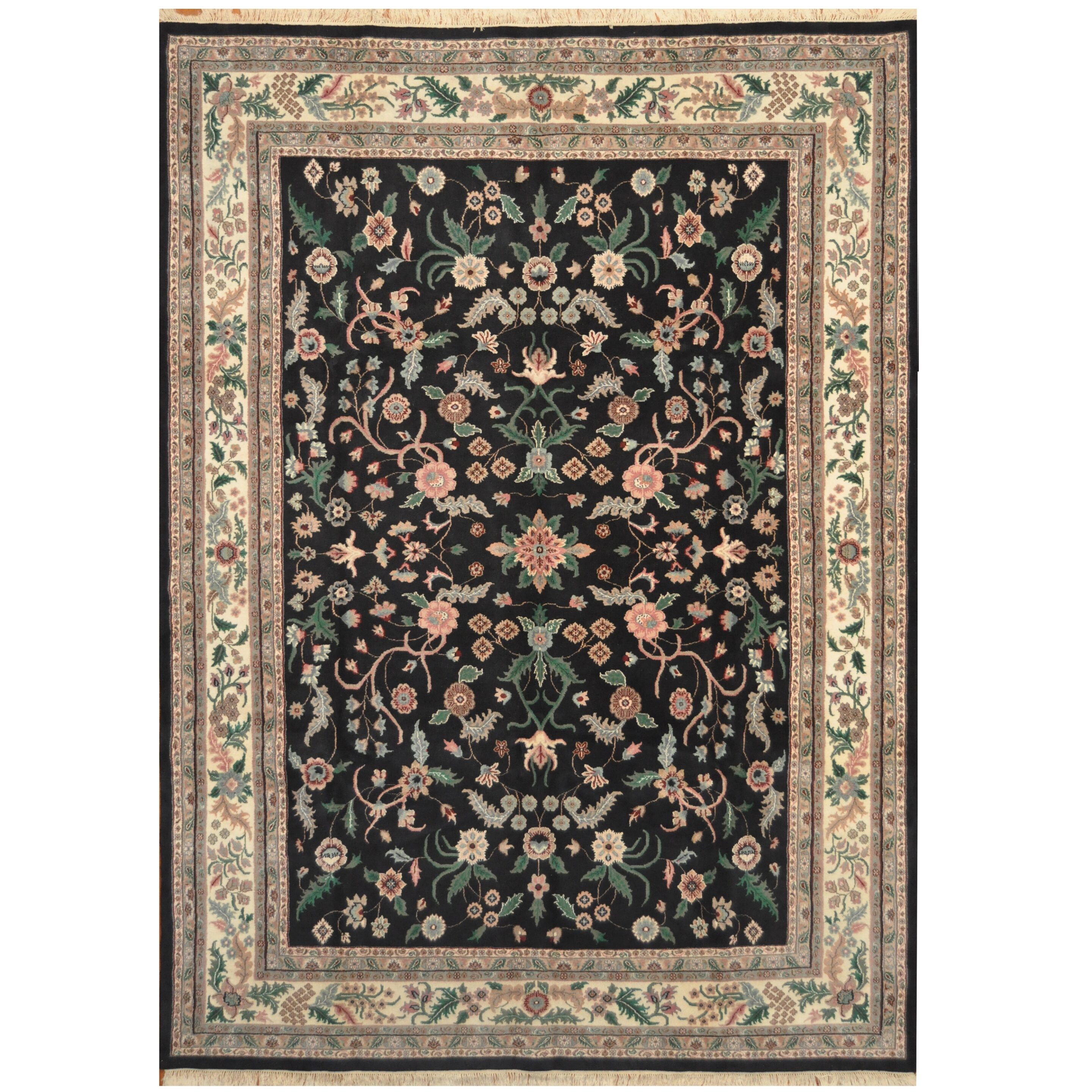 Indo Hand-knotted Hereke Wool Rug (8'10 x 12')