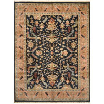 Indo Hand-knotted Heriz Wool Rug (7'10 x 10'4)