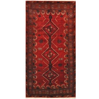 Persian Hand-knotted Tribal Balouchi Wool Rug (5'3 x 10'4)
