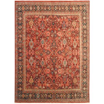 Persian Hand-knotted 1920's Antique Mahal Wool Rug (10'1 x 14')