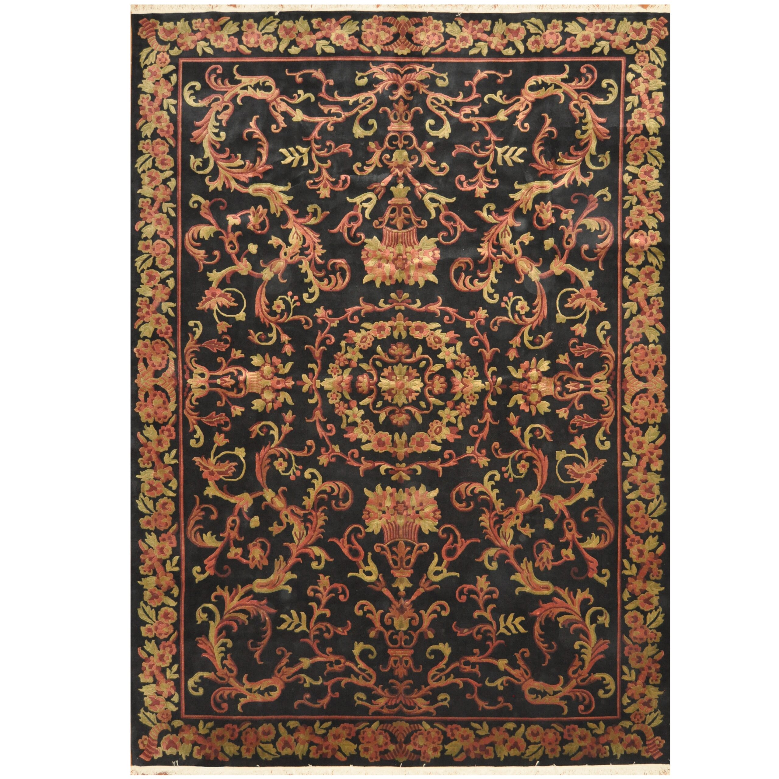 Indo Hand-knotted William Morris Wool Rug (9'10 x 14')