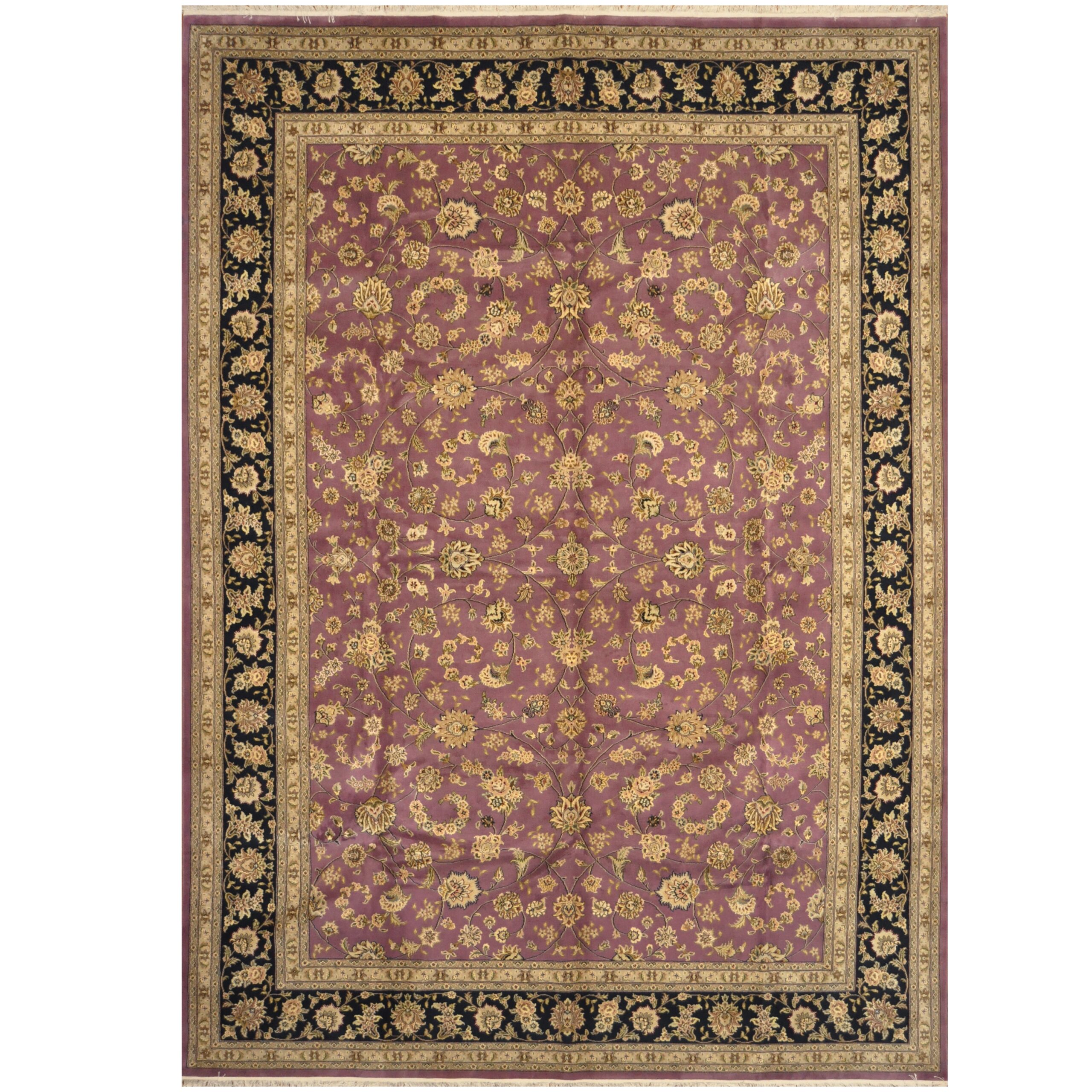 Sino Hand-knotted Tabriz Wool & Silk Rug (10' x 14'1)