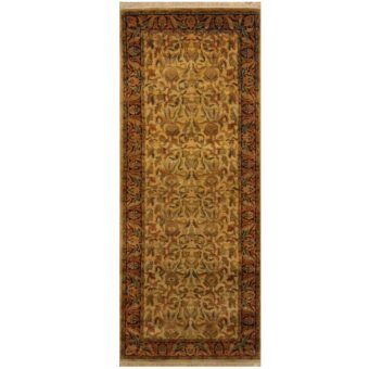 Indo Hand-knotted Mahal Wool Runner (4' x 10'3)